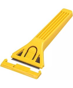 Igoods Glaskrabber - Glasschraper - Keramiekschraper - Schraper Inductie Kookplaat - Verfkrabber - Lijmresten - 6.5cm - Geel