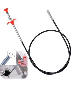 Igoods Ontstoppingsveer - Gootsteenontstopper - 90cm - Afvoerontstopper - Rioolveer - Keukenreiniger