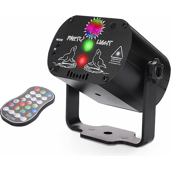 Igoods Igoods Discolamp - Feestverlichting - Disco Projector - Sfeerverlichting - Discobal - Stroboscoop - Partylight - Met Afstandsbediening