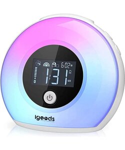 Igoods Wake Up Light Wekker - Digitale Wekker - Lichtwekker - Wekker Met Lichtprojectie - Compatibel Met Smartphone