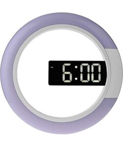 Igoods Klok - Ophangklok - Rond - RGB - Alarm & Snooze functie - Aanpasbare Helderheid - Wit