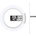 Igoods Igoods Klok - Ophangklok - Rond - RGB - Alarm & Snooze functie - Aanpasbare Helderheid - Wit