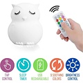 Igoods Igoods 8 kleurige LED kinder Nachtlampje - uil - Kinderkamerlamp - Slaaphulp