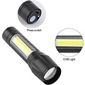 Igoods IGOODS 2 stuks Zaklamp Draagbare Cob - Waterdicht - Telescopische Zoom - 4 Modi Led Zaklamp - Outdoor