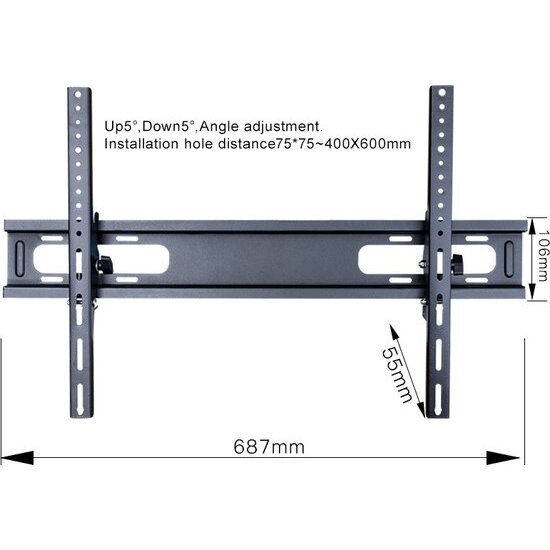 Igoods Igoods TV Muurbeugel - Draaibare TV Beugel - Tv's van 39 - 82 Inch - Maximaal 65KG - Universeel