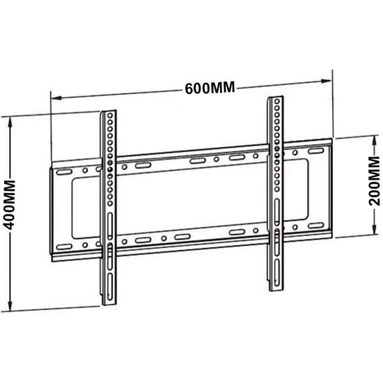 Igoods Igoods TV Muurbeugel - Vaste TV Beugel - Tv's van 40 - 80INCH - Maximaal 45KG - Universeel