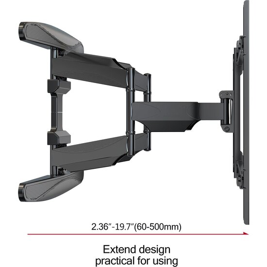 Igoods Igoods TV Muurbeugel - Draai- en Kantelbare TV Beugel - Tv's van 55 - 85 INCH - Maximaal 68.2KG - Universeel