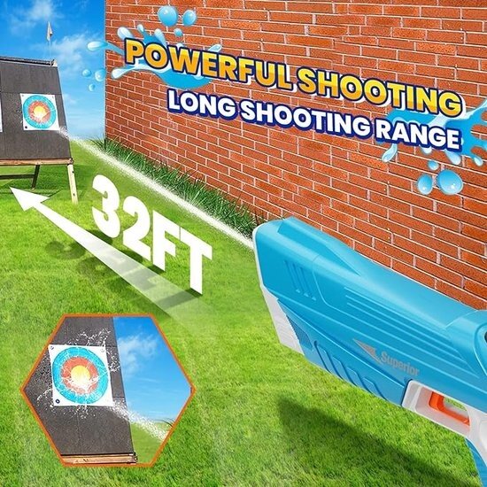 Igoods Igoods Waterpistool - Elektrische Waterpistool - Automatische Waterpistool - Watergun - Schiet Automatisch - Vult Automatisch - Zomer - Buitenspeelgoed - Blauw