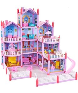 Igoods Droomhuis Villa DIY - Speelgoedhuis met accessoires - Poppenhuis