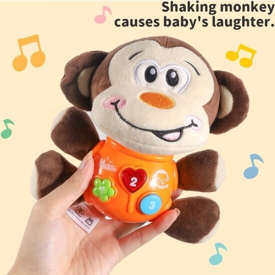 Igoods Igoods Educatief Speelgoed Aap - 12 Liedjes - Natuur geluiden - 6 Grappige geluiden