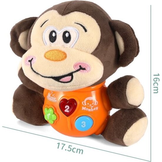 Igoods Igoods Educatief Speelgoed Aap - 12 Liedjes - Natuur geluiden - 6 Grappige geluiden