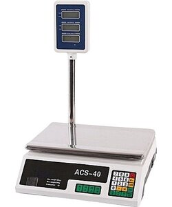 IMTEX - Computing - ACS-40 Elektronische weegschaal 40 Kg - Digitale Weegschaal - Digitale horeca markt pakket prijs weegschaal