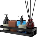 Igoods Igoods Badkamerplank - Badkamer Organizer - 40cm - Opslag Rek - RVS - Zwart