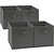 Igoods IGOODS Kast Organizers - 4 Stuks - 17*17*28cm - Opvouwbaar Opslagruimte - gebruikt voor Baby Kinderen Speelgoed Kinderkamer Thuis Kast Lades - donker grijs
