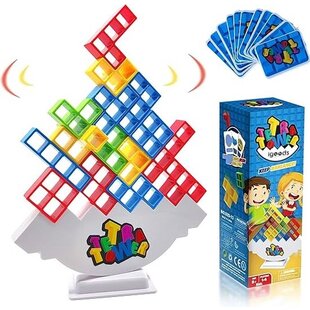 Igoods Tetra Tower Spel - Balans Spel - Creatief Speelgoed - Educatief Speelgoed - Motoriek - 1-4 Spelers