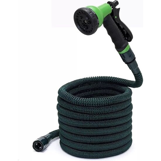 Igoods Igoods Rekbare Tuinslang 30 Meter - Tuinsproeier - Spuitpistool - Waterslang Elastisch - Tuinslang Flexibel - Tuin Besproeien - Sproeikop Met 7 Standen - Garden Hose
