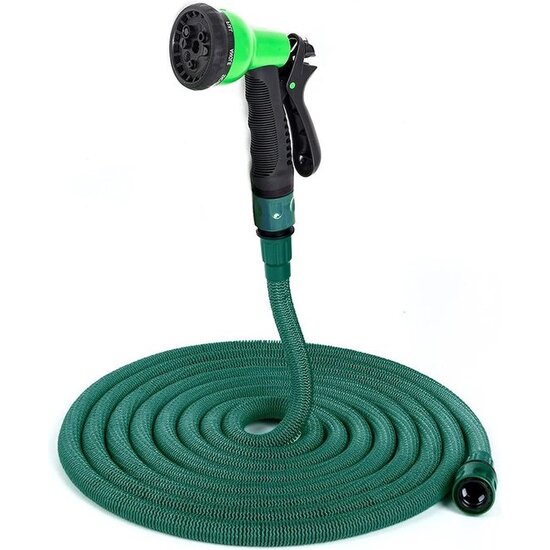 Igoods Igoods Rekbare Tuinslang 30 Meter - Tuinsproeier - Spuitpistool - Waterslang Elastisch - Tuinslang Flexibel - Tuin Besproeien - Sproeikop Met 7 Standen - Garden Hose