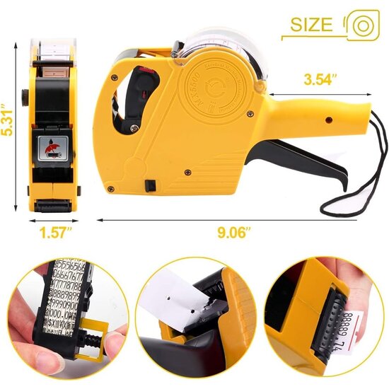 Igoods Igoods prijstang inclusief prijs, rol en inkt - Geel