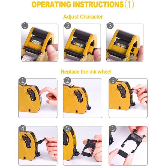 Igoods Igoods prijstang inclusief prijs, rol en inkt - Geel