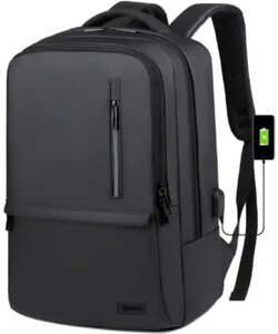 Igoods Rugtas Laptop - Rugzak Heren - Anti-Diefstal Zakelijke Rugzak Dames - Tas met USB-oplaadpoort - 14 t/m 15,6 inch - Waterdicht - Zwart