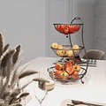 Igoods Igoods Fruitschaal - Fruitmand Metaal - 3-Laagse Etagere - Decoratieschaal - Voor Fruit en Groente - Zwart
