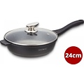Royalty Line® BSF24ML braadpan Inductie - Ø 24 cm - 2.2 Liter -  Antiaanbaklaag - Pan Voor Alle Warmtebronnen - Zwart