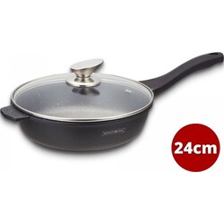 Royalty Line® BSF24ML braadpan Inductie - Ø 24 cm - 2.2 Liter -  Antiaanbaklaag - Pan Voor Alle Warmtebronnen - Zwart