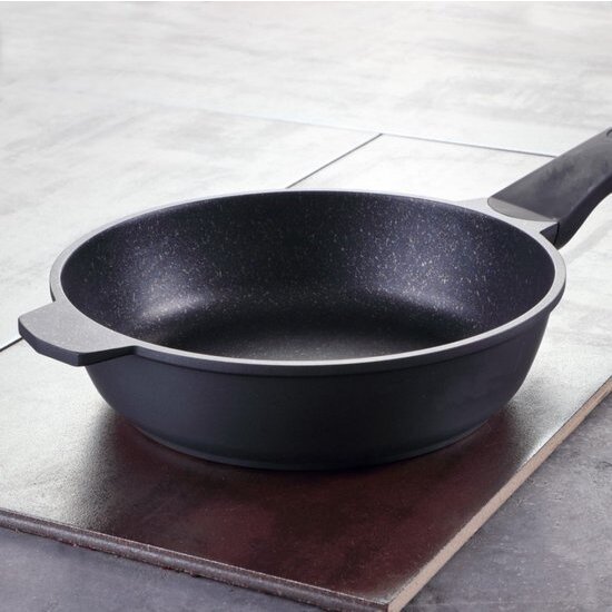 Royalty Line® BSF24ML braadpan Inductie - Ø 24 cm - 2.2 Liter -  Antiaanbaklaag - Pan Voor Alle Warmtebronnen - Zwart