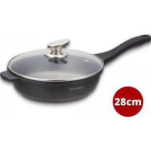 Royalty Line® BSF28ML Koekenpan Inductie - Ø 28 cm - 2.8 Liter - Diepe Pan - PFAS-vrij - Antiaanbaklaag - Braadpan - Pan Voor Alle Warmtebronnen - Zwart