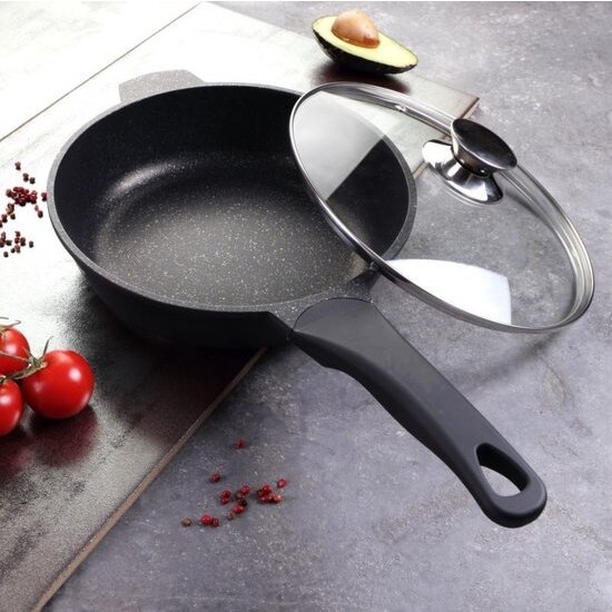 Royalty Line® BSF28ML Koekenpan Inductie - Ø 28 cm - 2.8 Liter - Diepe Pan - PFAS-vrij - Antiaanbaklaag - Braadpan - Pan Voor Alle Warmtebronnen - Zwart