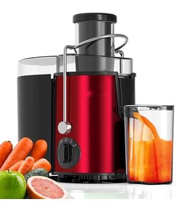 Royalty Line® PJ19001 Juicer - Sapcentrifuge voor Groenten & Fruit - Juicers met 450ml Sapbeker en 1500ml Pulpreservoir - 3 Snelheden - 700W - Rood