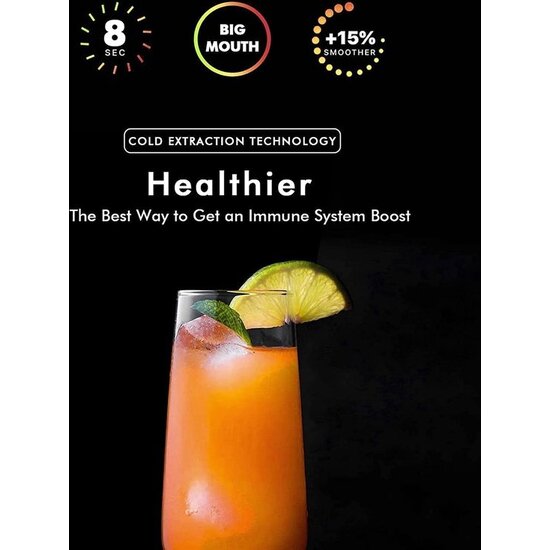 Royalty Line® PJ19001 Juicer - Sapcentrifuge voor Groenten & Fruit - Juicers met 450ml Sapbeker en 1500ml Pulpreservoir - 3 Snelheden - 700W - Rood