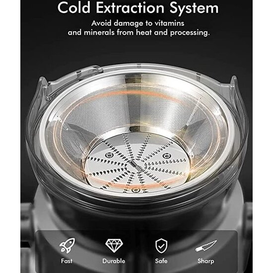 Royalty Line® PJ19001 Juicer - Sapcentrifuge voor Groenten & Fruit - Juicers met 450ml Sapbeker en 1500ml Pulpreservoir - 3 Snelheden - 700W - Rood