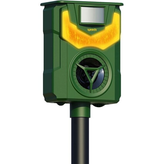 Igoods Igoods Kattenverjager - Dierenverjager - Muizenverjager - Ultrasone Kattenverjager - Zonne-energie - USB Oplaadbaar - IP44 Waterdicht - 110°