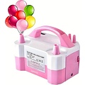 Igoods Igoods Elektrische ballonnenpomp - Opblaasapparaat - Ballonpomp - Luchtballonpomp met Twee Sproeiers - Wit/Roze