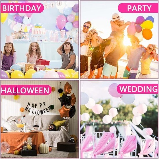 Igoods Igoods Elektrische ballonnenpomp - Opblaasapparaat - Ballonpomp - Luchtballonpomp met Twee Sproeiers - Wit/Roze