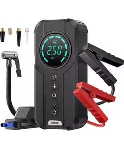 Imtex Jumpstarter - jumpstarter voor Auto - Starthulp - 800A - 12V - Startkabels - 4-in-1 - Luchtcompressor - Powerbank - Zaklamp - Met Display