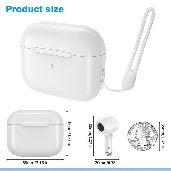 Igoods Igoods Draadloze Oordopjes met Oplaadcase - Bluetooth Oordopjes - IPX7 Waterdicht - Universeel - TWS - Wit