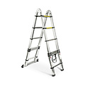 Imtex Imtex Telescopische Vouwladder - Vouwladder - 7-treeds - 4.40m Werkhoogte - Softclose - Anti-slip Aluminium