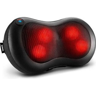 Igoods Massagekussen - Draadloz Massagekussen - Shiatsu Massagekussen - Elektrische Massage Apparaat - Nek en Schouder Massage - Warmte Functie - Zwart