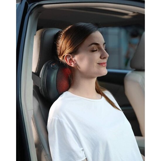 Igoods Igoods Massagekussen - Draadloz Massagekussen - Shiatsu Massagekussen - Elektrische Massage Apparaat - Nek en Schouder Massage - Warmte Functie - Zwart