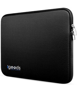 Igoods Laptophoes - Laptophoes 14 inch - Schokbestendig - Krasbestendig - Laptoptas - Laptop Sleeve - Laptop Case - Laptop Cover - Laptop Tas 13/14 inch - Neopreen - Zwart