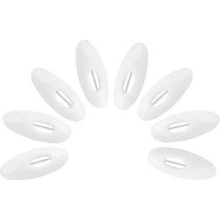 Igoods Veiligheidsspelden - Veiligheidsspelden Met Beschermkap - RVS - Wit - 8 Stuks