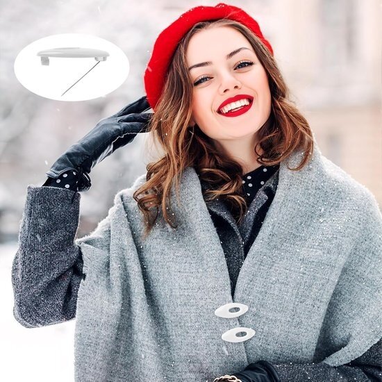 Igoods Igoods Veiligheidsspelden - Veiligheidsspelden Met Beschermkap - RVS - Wit - 8 Stuks