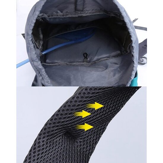 Igoods Igoods Waterbestendige Rugtas - 60 Liter Reistas - Campingrugzak - Backpack - Kamperen - Klimmen - Ultralicht - Opvouwbaar