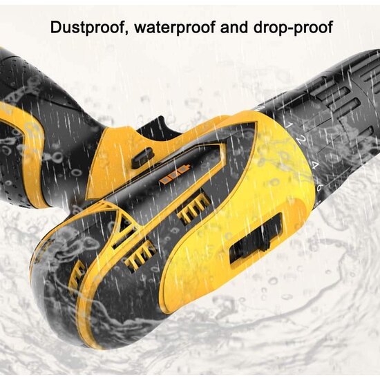 Imtex Imtex Multifunctionele Draadloze Boormachine - Accuboormachine - Boormachine met Zaklamp - Incl 2 Accu's - 18V - 13 Boren - Acculader - Incl Koffer - 2 Boormachines