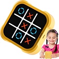 Igoods Igoods TicTacToe Spel - Boter, Kaas en Eieren - Drie op een Rij - Geheugenspel - 2-in1 - kinderspel - Digitaal - Educatief spel - Denkspel - Geel