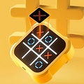 Igoods Igoods TicTacToe Spel - Boter, Kaas en Eieren - Drie op een Rij - Geheugenspel - 2-in1 - kinderspel - Digitaal - Educatief spel - Denkspel - Geel