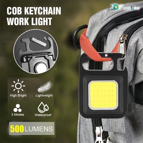 Igoods Igoods Werklamp - 2-In-1 Sleutelhanger - Flesopener - Mini Zaklamp - Cob Led - 230Lm