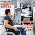 Igoods Igoods Grijparm - Draaibare Kop Afvalgrijper - Opvouwbare Grijper Helping Hand - Grijphulp van Aluminium - Grijpstok voor Afval & Zwerfvuil - Rood